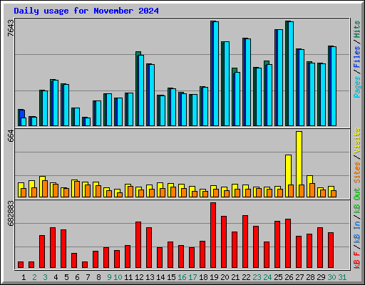 Daily usage for November 2024